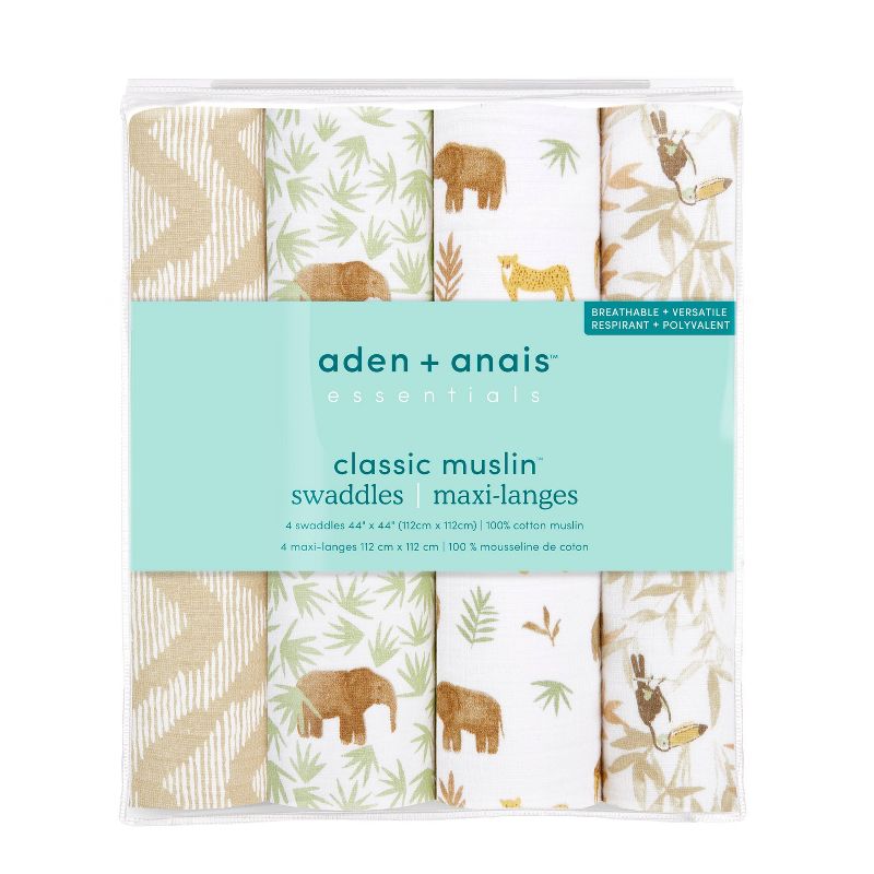 aden + anais essentials Muslin Swaddle Blankets - 4pk, 4 of 6
