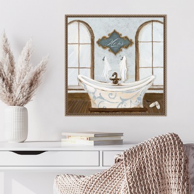 Gina Ritter Villa Bath I Beaded Bronze Framed Canvas Art