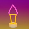 CIAO Tech Decorative Ice Cream Cone Neon Night Light LED Desk Table Lamp - 3 of 4