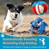 Petbobi Dog Toys Interactive Plush Giggle Ball Squeak Crazy Bouncer Toy for Pets, Blue - 2 of 4