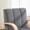Hrinhom 30.7"W Upholstered Velvet 360° Swivel Accent Chair,Comfy Channel Tufted Lounge Reading Chair - 4 of 4
