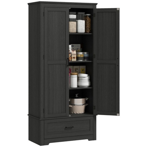 HOMCOM 69" Tall Farmhouse Kitchen Pantry Storage Cabinet with Drawer and Adjustable Shelves - image 1 of 4