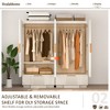 Brafabhome 64" Fluted Armoire Wardrobe Closet with 2 Drawers, 4 Doors Wooden Wardrobe Cabinet with Adjustable Shelf, Modern Armoires for Clothes Coats - 4 of 4
