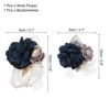 Unique Bargains Silk Wedding Prom Artificial Rose Boutonniere and Wrist Corsage Set - 2 of 3
