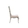 Set of 2 23" Esteban Dining Chairs Ivory Velvet/Antique Champagne Finish - Acme Furniture - 4 of 4