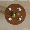 Airsurfer Round Dining Table 47 Inch Farmhouse Kitchen Table with Wood Grain Finish, MDF and Iron Construction for Dining Room,Kitchen - 2 of 4