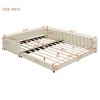 Queen Size & Twin XL Size Upholstered Platform Bed Daybed Frame, Mother & Child Bed, PU Leather -ModernLuxe - 3 of 4