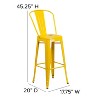 Emma and Oliver Commercial Grade 4 Pack 30" High Metal Indoor-Outdoor Barstool with Back - 4 of 4