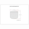 NicBex Round Braided Pouf Ottoman Versatile Accent Furniture for Comfort and Additional Seating, Aegean Blue/Natural - 3 of 4