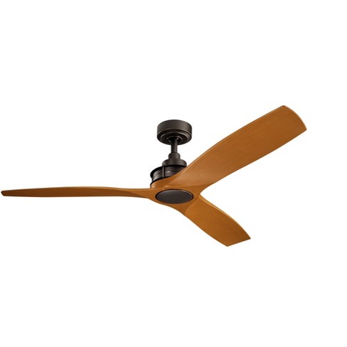 Kichler 300356 Ried 56 3 Blade Indoor Outdoor Ceiling Fan With Blades And Wall Control Olde Bronze