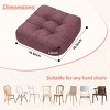 SEVOBAL 2Pack Square Seat Cushions with Premium Soft Cotton Filling, Non-Slip Bottom Durable Chair Pads for Dining Room, Red, 17.8"*17.8"*4.4" - 3 of 4
