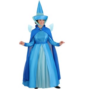 HalloweenCostumes.com Women's Disney Sleeping Beauty Merryweather Costume, Blue Fairy Godmother Cosplay Outfit - 1 of 4