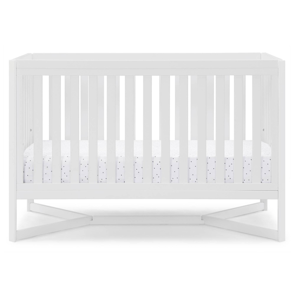 Photos - Cot Delta Children Tribeca 4-in-1 Baby Convertible Crib - Bianca White