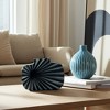 Modern Ceramic Vase - Unique Decorative Design - Contemporary Accent for Home & Office - Ideal for Living Room, Bedroom, or Table Decor - 8" Blue - 3 of 4