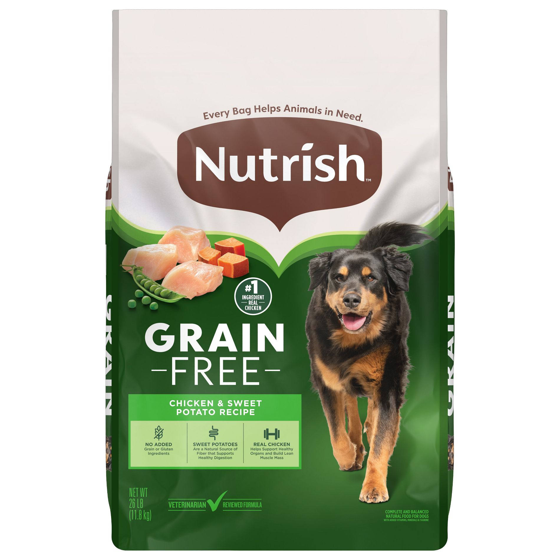 Nutrish Grain Free Chicken and Sweet Potato Recipe Dry Dog Food - 26lbs