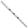 Black Bow Jewelry Men's Stainless Steel, Carbon Fiber & Gold Tone Bracelet, 9.5 Inch - 2 of 4