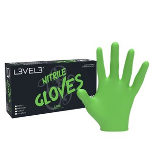 L3 Level 3 Nitrile Gloves - Professional Heavy Duty Disposable Gloves - Latex Free - Fits Snug - Box of 100 - 1 of 4