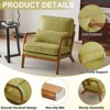 Karl Home Mid Century Solid Wood Accent Chair Upholstered Armchair with an Extra Pillow - 4 of 4