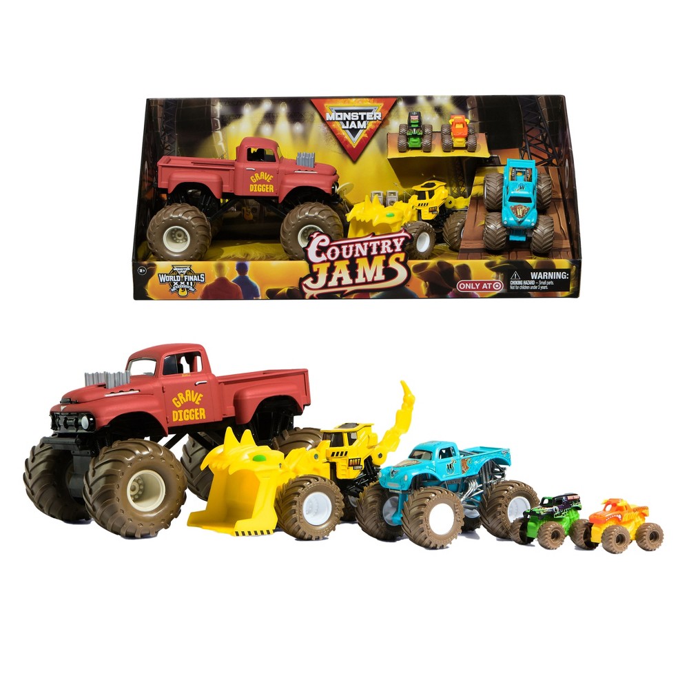 Monster Jam Mini Country Jam Vehicles 5pk