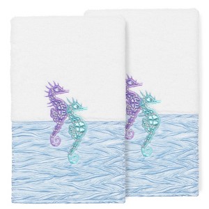 Linum Home Textiles 100% Turkish Cotton SOFIA Embellished Towel Set - 1 of 2