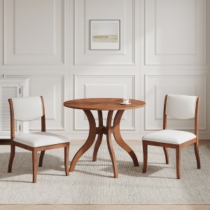 5-Piece Dining Set with Round Table and 4 Armless Chairs - 1 of 4