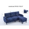 NicBex L-Shaped Sectional Sofa with Storage Ottoman,USB Port and 2 Cup Holders for Living Room,Apartment,Office - 3 of 4