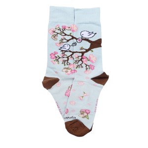 Love Songbird in a Tree Socks from the Sock Panda (Adult Medium) - 1 of 4