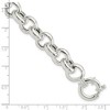 Black Bow Jewelry 11.5mm Sterling Silver Hollow Rolo Chain Bracelet, 8 Inch - 3 of 4