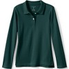 Lands' End School Uniform Kids Long Sleeve Feminine Fit Interlock Polo Shirt - 2 of 3