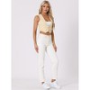 Allegra K Women's Vintage Button-Up Sleeveless Cropped Jean Waistcoat Vest - 3 of 4