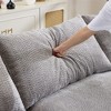 Spassway 125"W L-Shaped Compressed Sectional Sofa with 4 Throw Pillows 3 Back Pillows Modern Chenille Sleeper Sofa - 4 of 4