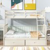 Racxily Twin Over Full Bunk Bed with Storage Drawers, Wooden Bunk Bed with Ladder & Guard Rails, Beige/White/Black/Gray - 3 of 4