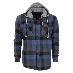 Gioberti Men's Removable Hoodie Plaid Checkered Flannel Shirt - 1 of 3