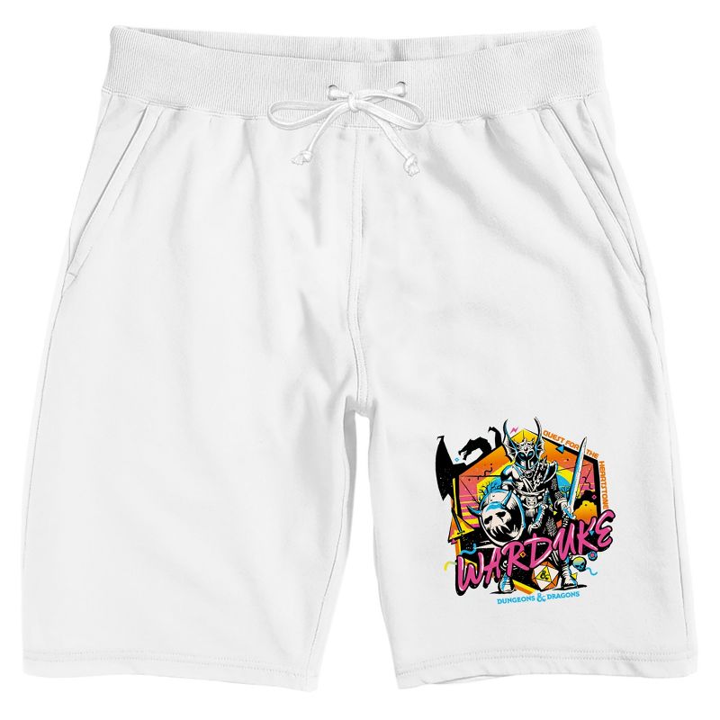 Dungeons & Dragons Quest for the Heartstone Men's White Sleep Pajama Shorts, 1 of 4