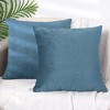 Unique Bargains Decorative Soft Velvet Knitted Square Invisible Zipper Throw Pillow Covers 2 Pcs - 2 of 4