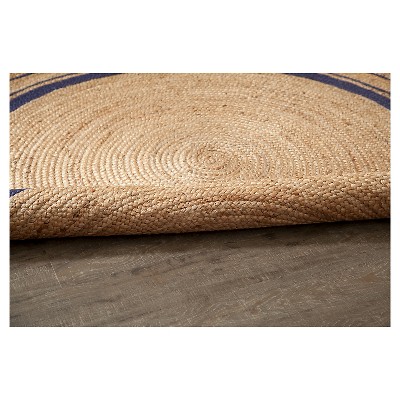 Midnite Braided Wool 8' Round Handmade Area Rug
