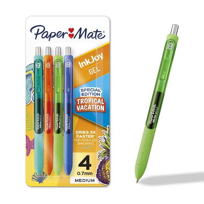 Paper Mate InkJoy 4pk Gel Pens 0.7mm Medium Tip Multicolored Tropical Vacation