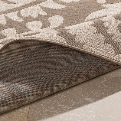 Nancy Camel and Cream Hand-Knotted Wool Area Rug 7'3" x 10'6"