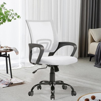 RISOKEYS Ergonomic Office Chair with Breathable Mesh Lumbar Support, 360° Swivel Casters & Adjustable Armrests for Office,Home