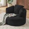 APRILSOUL 48.80"Compressible Corduroy Round Chair with Cushioned Backrest - Modern Comfort Seating - 4 of 4