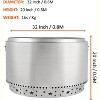 Acekool 32-Inch Smokeless Stainless Steel Fire Pit, Portable Wood Burning Outdoor Pit with Removable Stand, Ash Pan, Handle, for Camping & Patio - 2 of 4