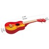 Hape Kids Wooden 21" Toy Ukulele in Red & Yellow, Toddler Ages 3+ - 2 of 4