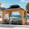 10 x 12 Feet Outdoor Metal Double Roof Canopy Hard Top Gazebo - 3 of 4