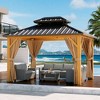 10 x 12 Feet Outdoor Metal Double Roof Canopy Hard Top Gazebo - image 3 of 4