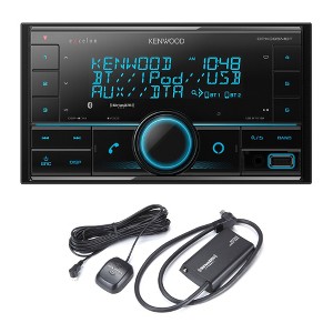 Kenwood DPX395MBT Bluetooth AUX and USB Double DIN CD receiver with a Sirius XM SXV300v1 Connect Vehicle Tuner Kit for Satellite Radio - 1 of 4