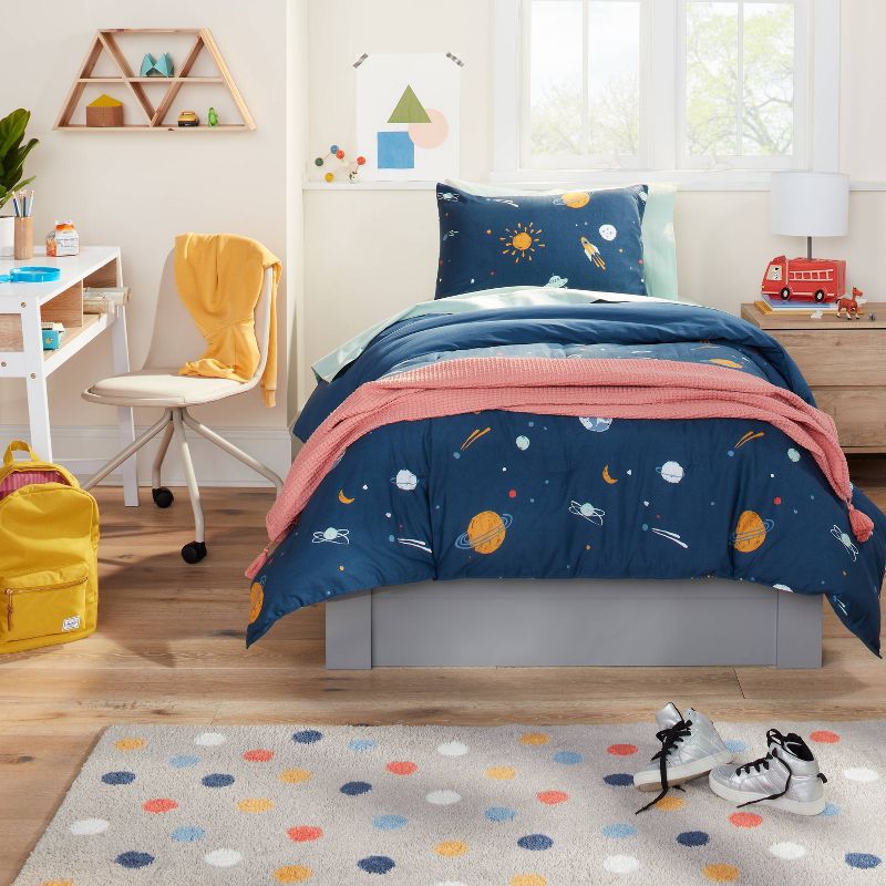 Space Kids' Comforter Set Navy - Pillowfort™, 2 of 8