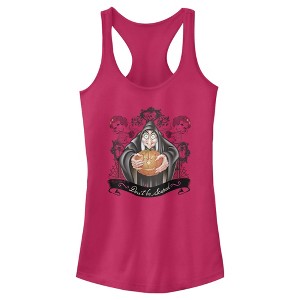 Juniors Womens Snow White and the Seven Dwarves Evil Queen Pumpkin Racerback Tank Top - 1 of 4