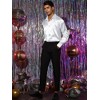 Lars Amadeus Men's Long Sleeves Button Down Prom Party Satin Dress Shirts - 4 of 4