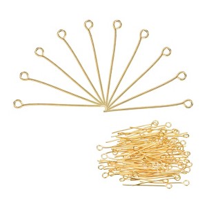 Unique Bargains DIY Craft Necklaces Bracelets Earrings Jewelry Making Iron 21 Gauge Eye Pins 200 Pcs - 1 of 4