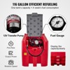 VEVOR Portable Diesel Tank, 116 Gallon Capacity & 10 GPM Flow Rate, Diesel Fuel Tank with 12V Electric Transfer Pump and 13.1ft Rubber Hose, Red - 4 of 4